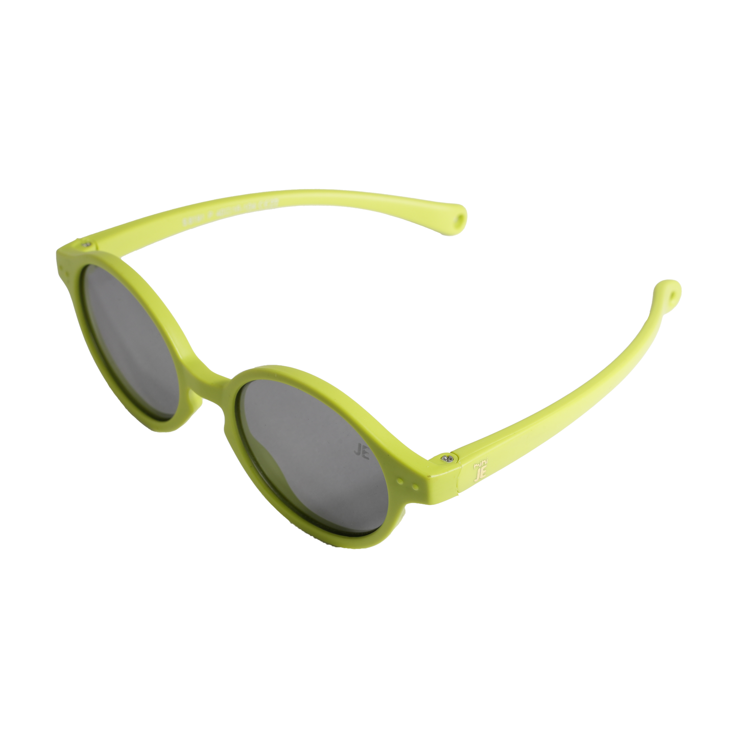 Mini Je Mini Sun green kids polarized sunglasses with UV400 protection, BPA-free unbreakable frame for babies, toddlers, and children.